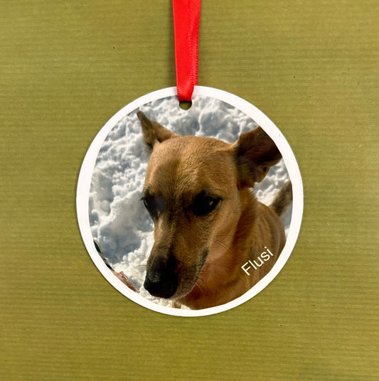 Erinnerungsplakette mit Foto