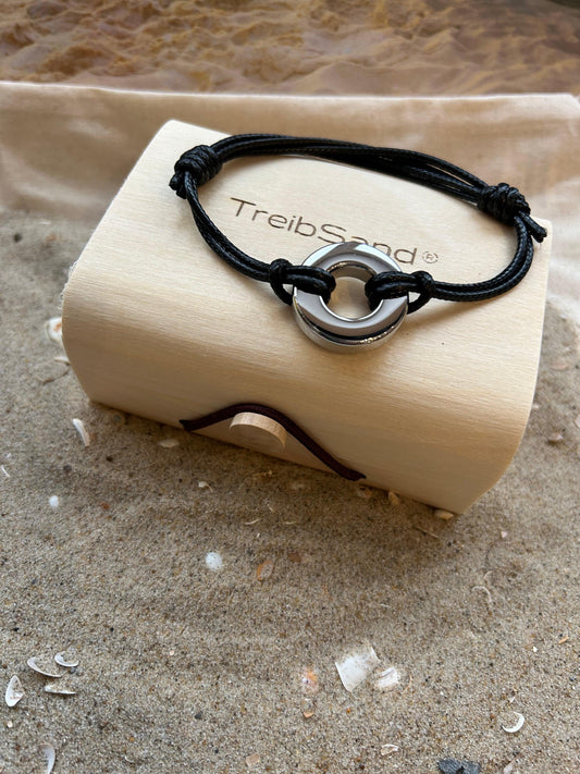 Ascheschmuck Kreis des Lebens silber glänzend