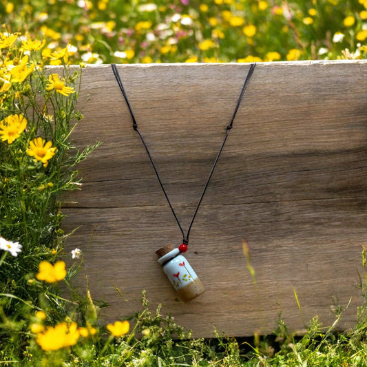 Keramik-Aschebottle Wiesenblume