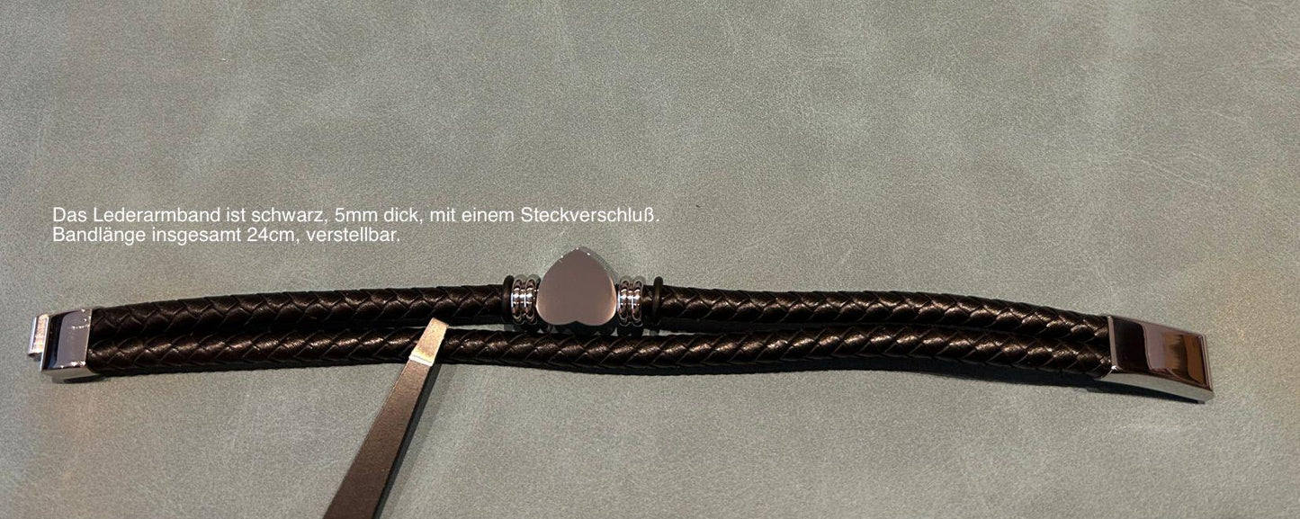 Ascheschmuck Armband Leder