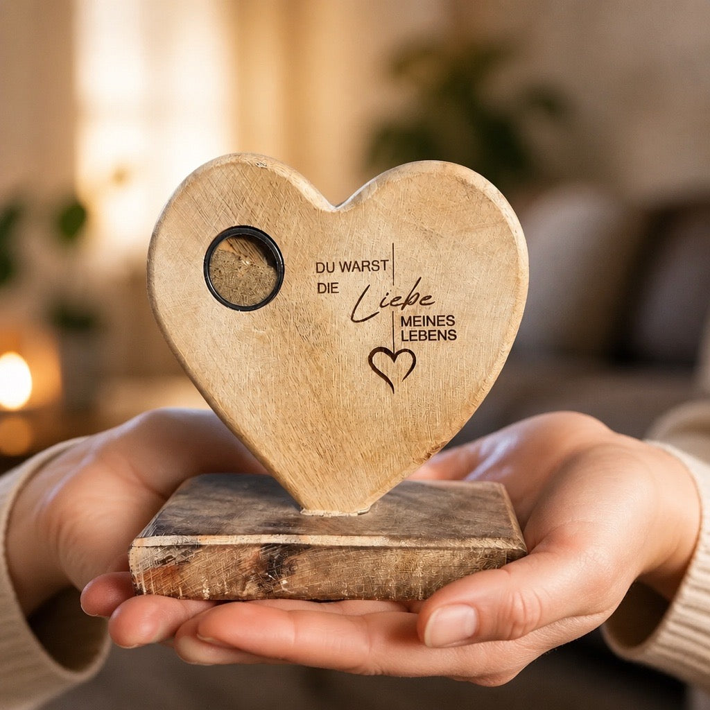 Standherz mit Memory Medaillon