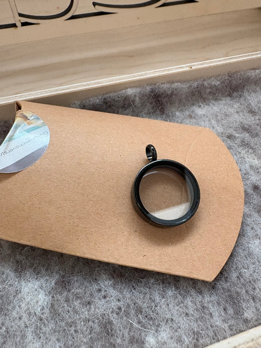 DIY TreibSand® Medaillon schwarz oder silber glänzend aus Edelstahl