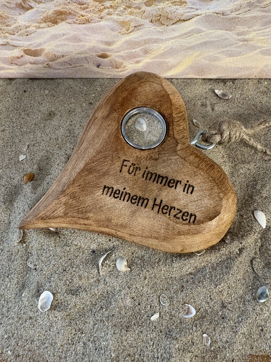Handschmeichler-Erinnerungsherz groß aus Holz mit Gravur