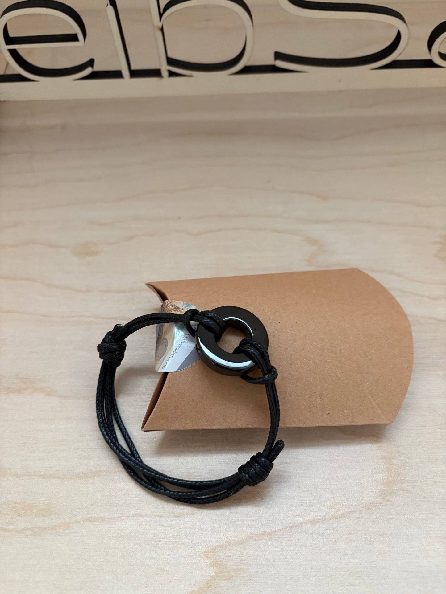 DIY TreibSand® Ascheschmuck Armband Kreis des Lebens schwarz u. silber glänzend