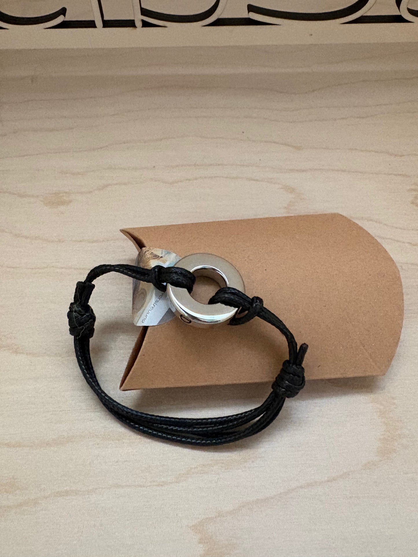 DIY TreibSand® Ascheschmuck Armband Kreis des Lebens schwarz u. silber glänzend