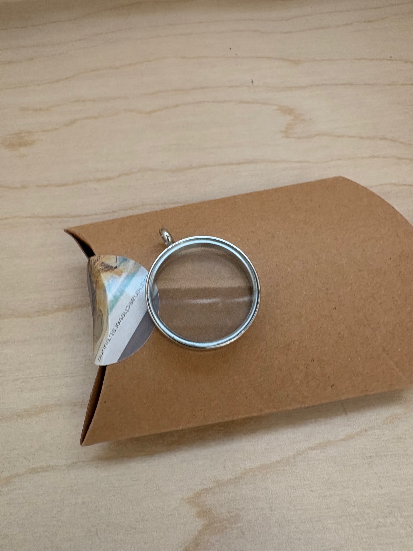 DIY TreibSand® Erinnerungsschmuck Medaillon groß silber glänzend aus Edelstahl