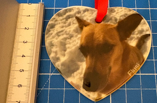 Keramik Erinnerungsherz zum Aufhängen mit Foto