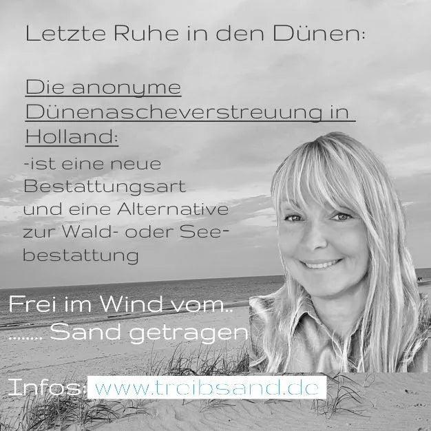 Anzeige letzte Ruhe in den Dünen