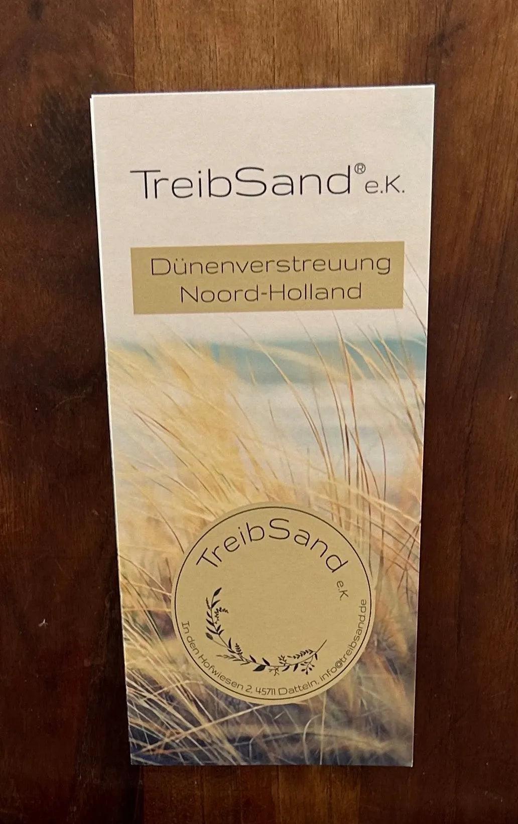 TreibSand® Flyer zur Dünenbestattung