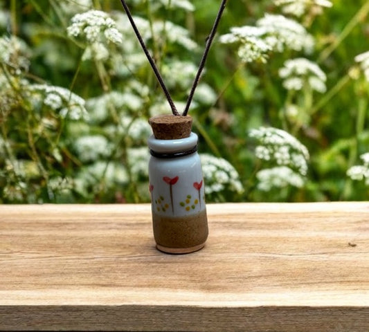 Keramik-Aschebottle Wiesenblume
