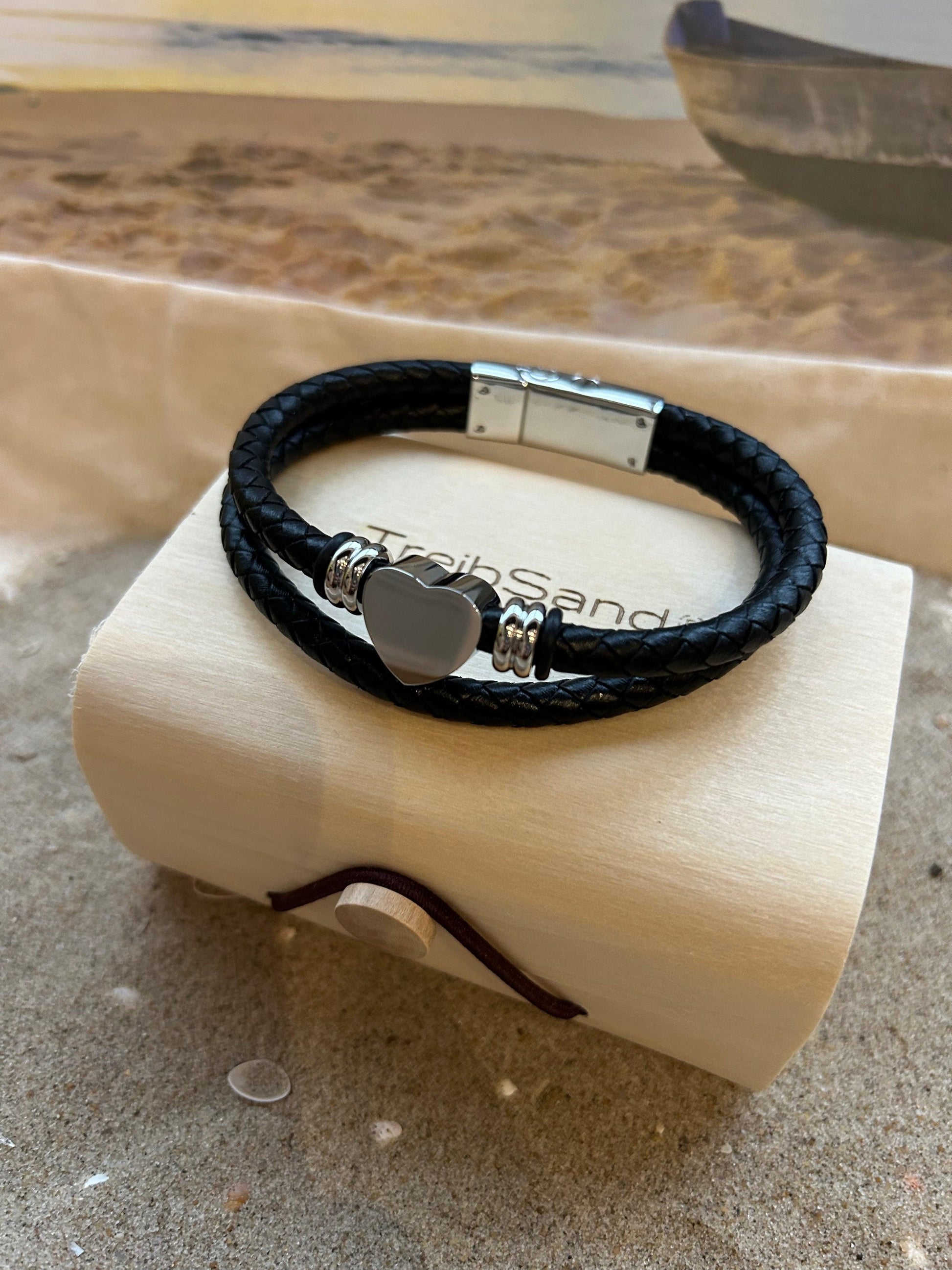 Armband Ascheschmuck Herz Edelstahl TreibSand