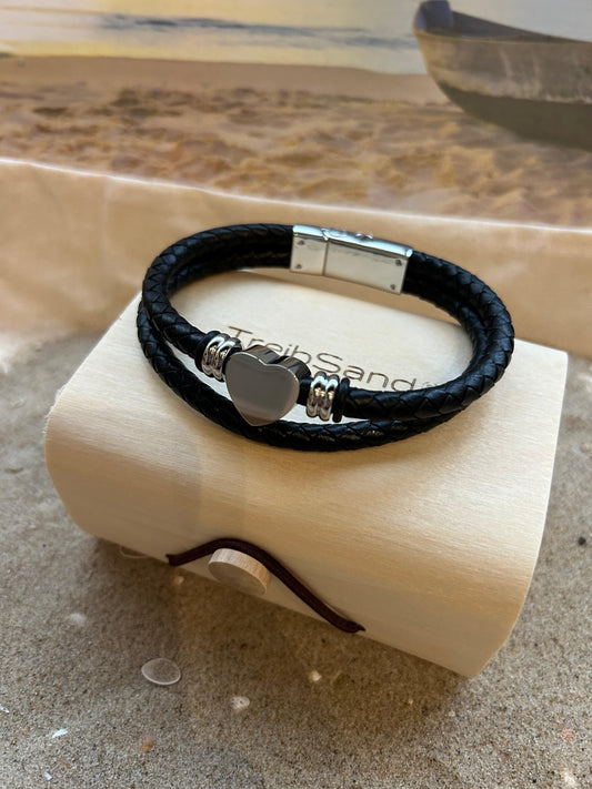 Armband Ascheschmuck Herz Edelstahl TreibSand