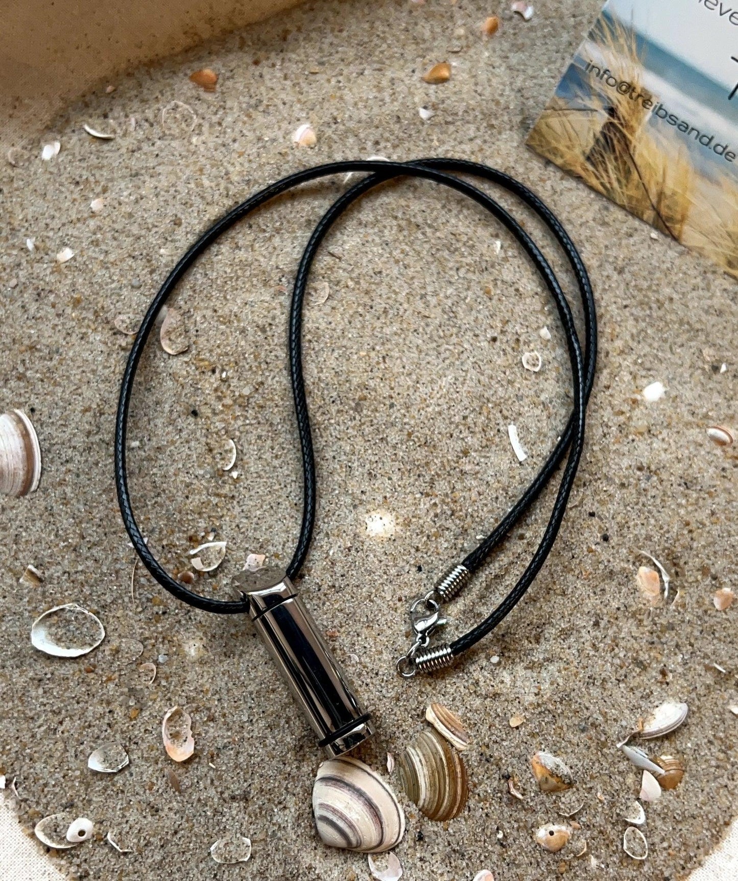 Ascheschmuck Zylinder silberfarben glänzend, Gravur möglich
