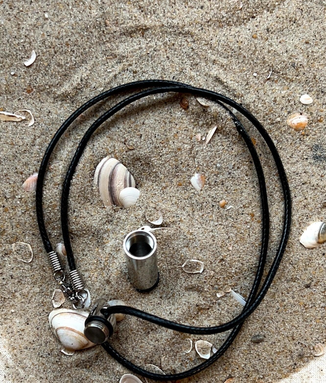 Ascheschmuck Zylinder silberfarben glänzend, Gravur möglich