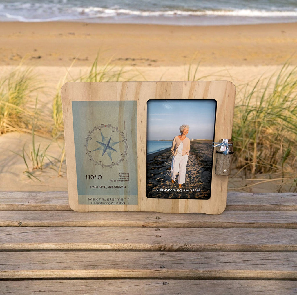 TreibSand Erinnerungsstück Fotorahmen Holz