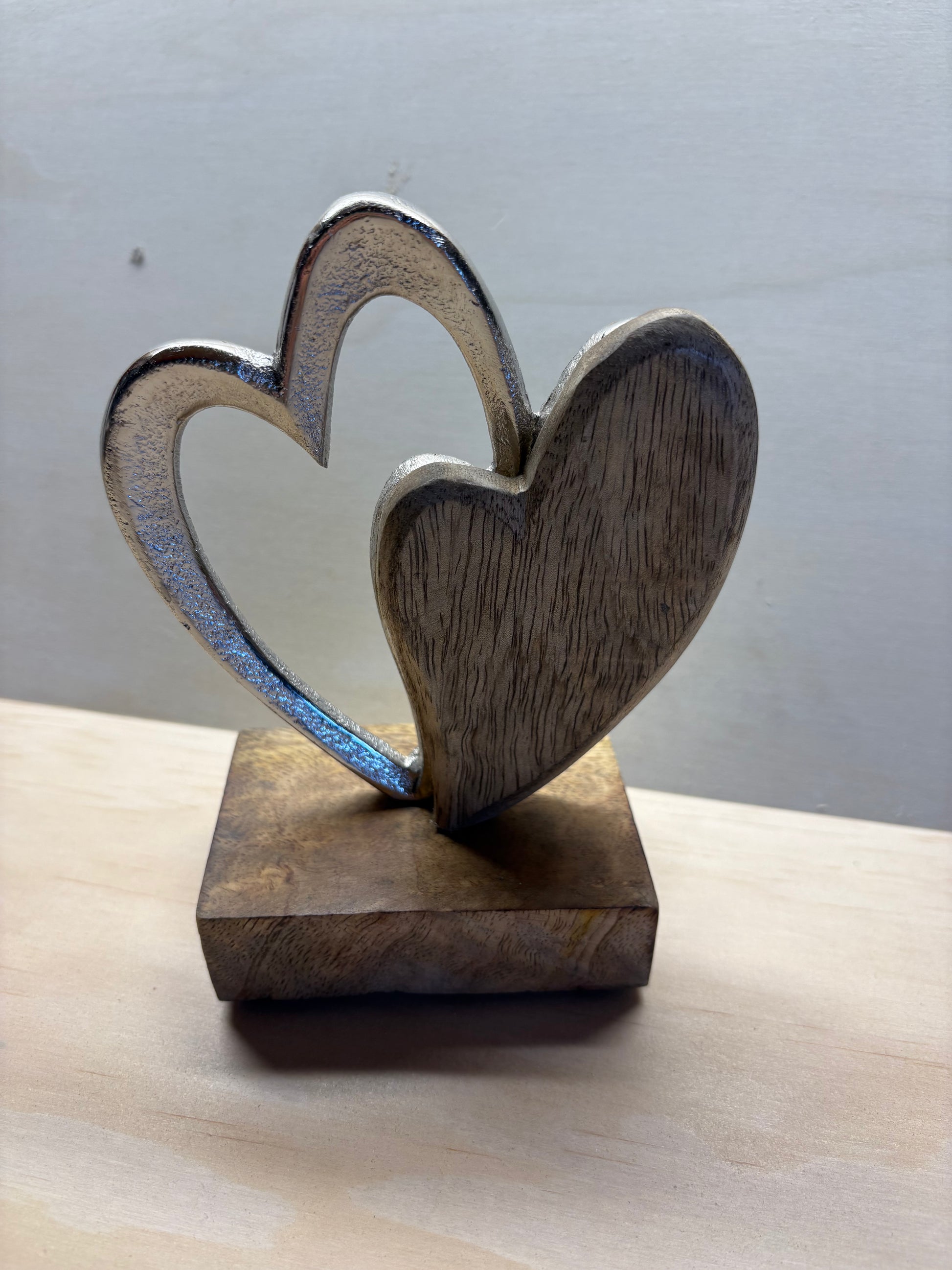 TreibSand Erinnerungsherz Doppelherz Alu-Holz DIY