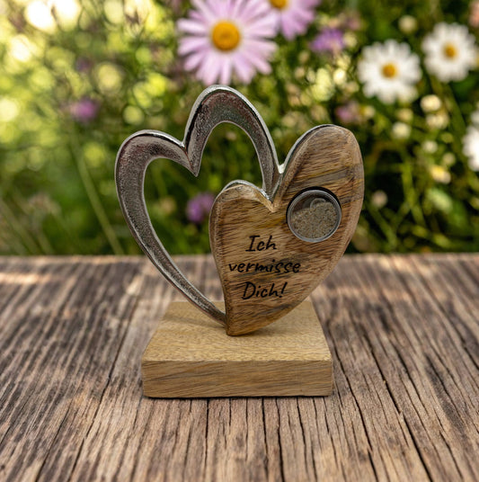 Erinnerungs Doppelherz mit MemoryMedaillon