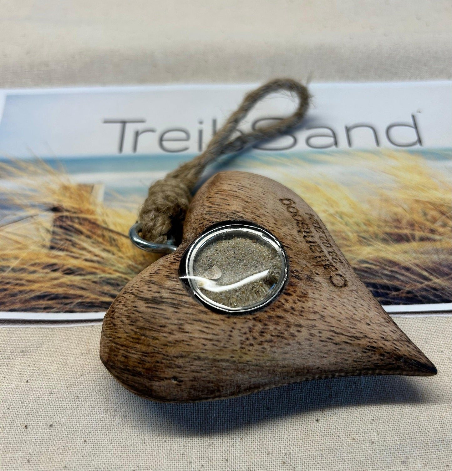Handschmeichler-Erinnerungsherz klein aus Holz mit Gravur