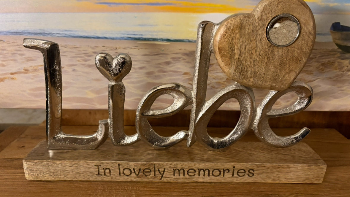 TreibSand Liebe mit Medaillon Ascheschmuck