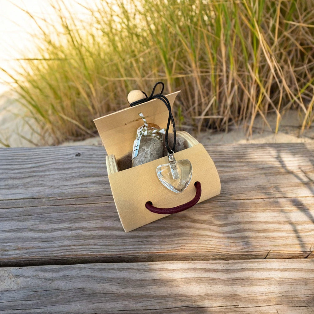 Glasherz Erinnerungsschmuck 