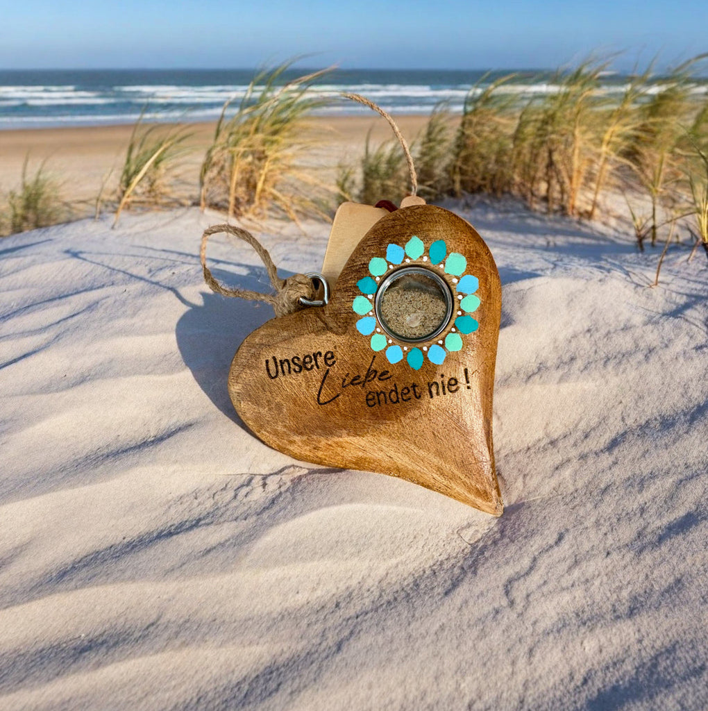 Handschmeichler-Erinnerungsherz groß aus Holz mit Gravur