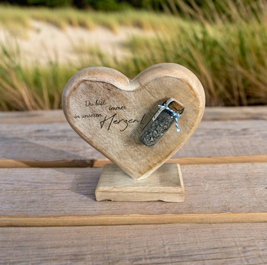 Standfuß-Herz-Aschebottle TreibSand