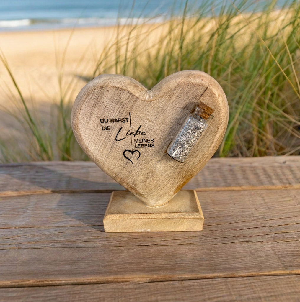 Dünenblick Erinnerungsherz Aschebottle