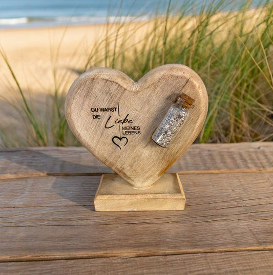 Dünenblick Erinnerungsherz Aschebottle