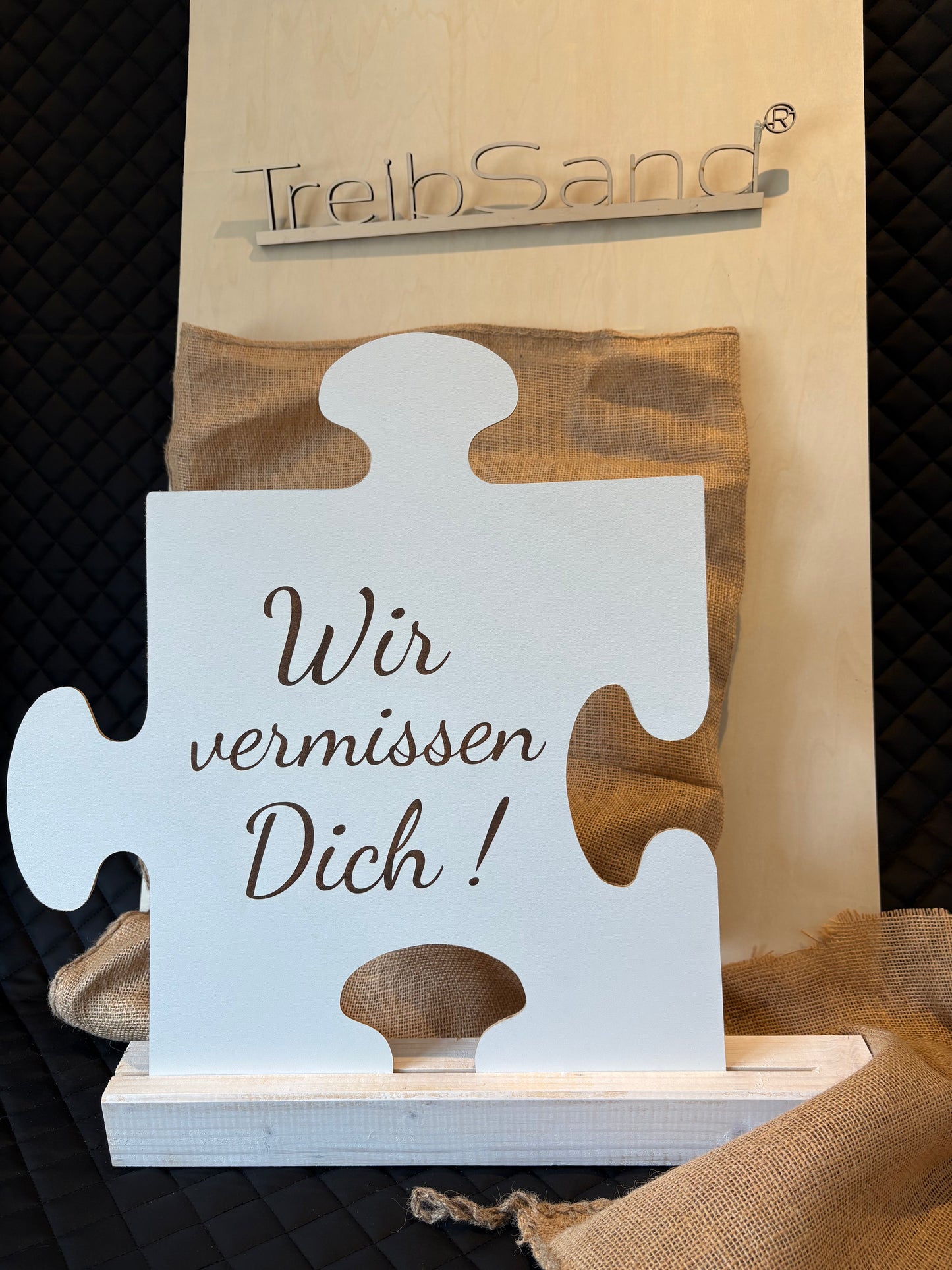 Erinnerungspuzzle groß weiß