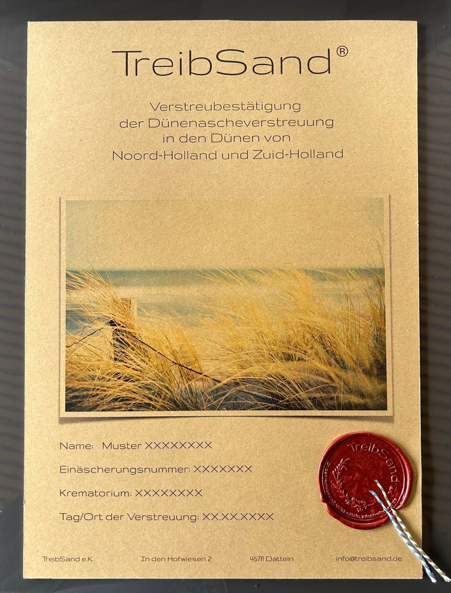 Verstreubestätigung