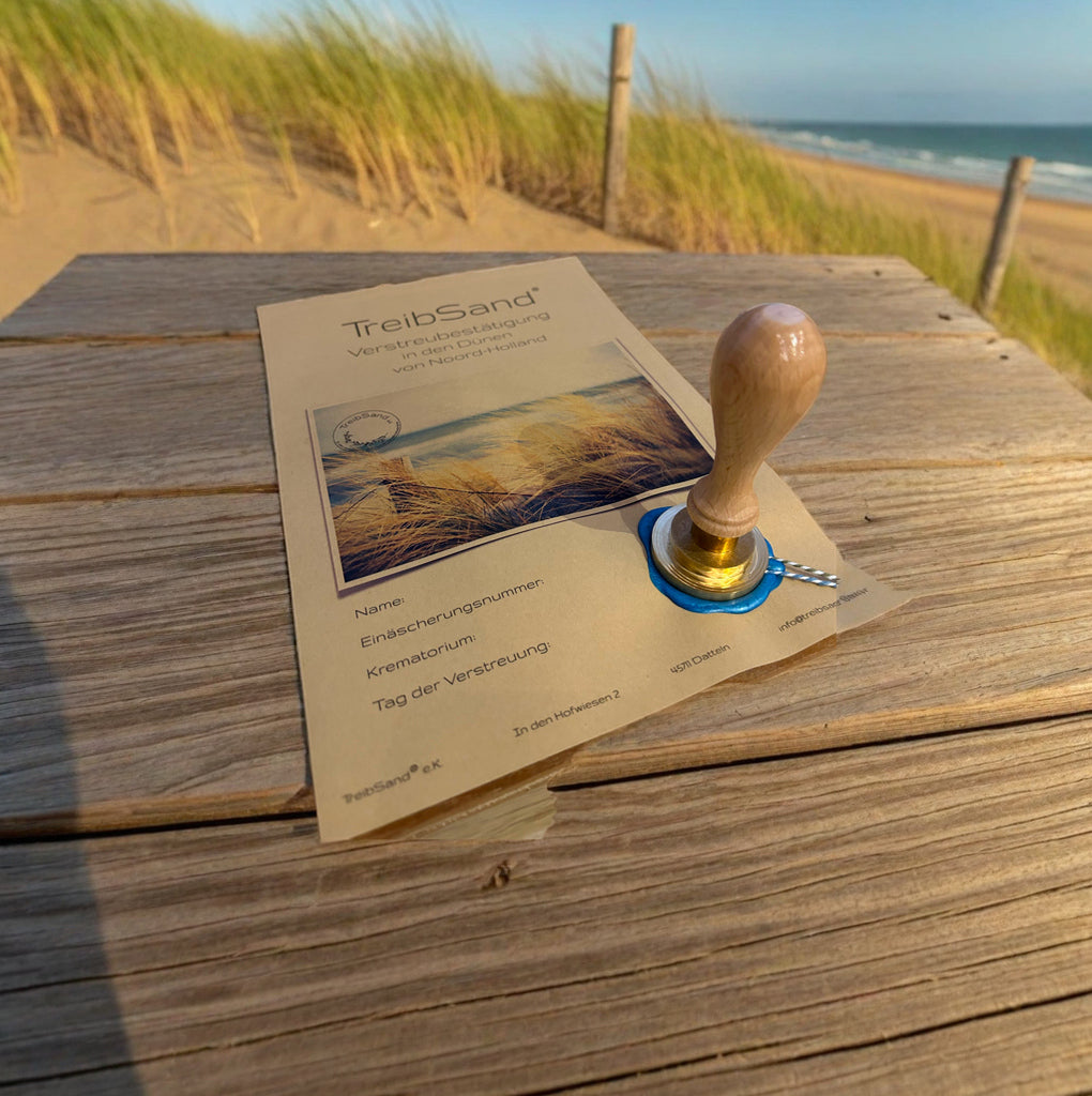 Verstreubestätigung TreibSand Dünentisch