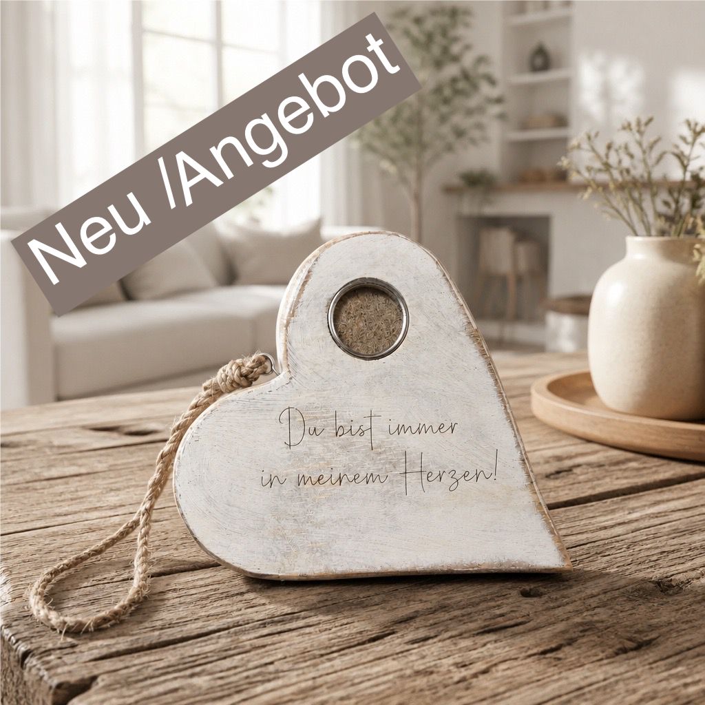 Erinnerungsherz Vintage gekalkt