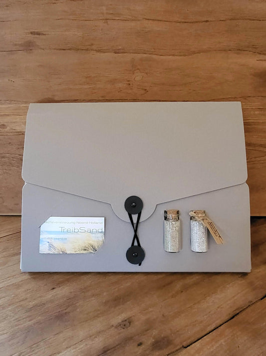 Erinnerungsbox Premium mit Sand und Ascheröhrchen